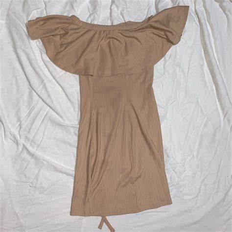 Material Girl Dresses Material Girl Nude Boat Neck With A Sling Dress Poshmark