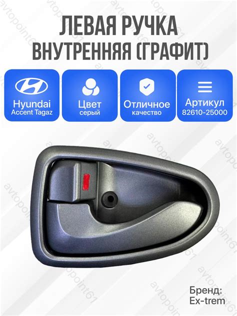 Ручка Двери Хендай Акцент купить на OZON по низкой цене в Беларуси ...