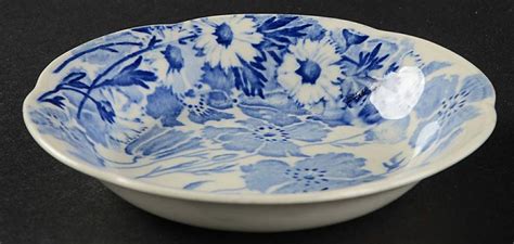 Gay Day Blue Scalloped Fruit Dessert Sauce Bowl By Wood Sons Replacements Ltd