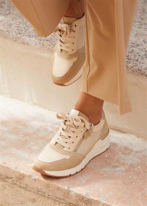 Linzi Luca Nude Wedge Trainer Matalan