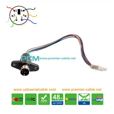 Mini Din 6 Pin Male Ps2 Cable