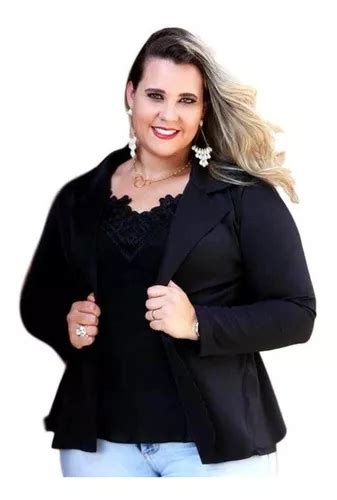 Blazer Neoprene Plus Size Feminino Corte Laser Gg G1 G2 G3 Mercadolivre