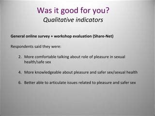 Putting The Sexy Into Safer Sex Building Bridges Between The Sex World