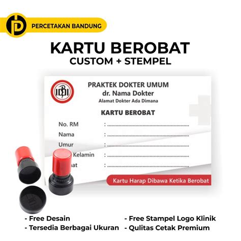 Jual Cetak Custom Kartu Kunjungan Pasien Berobat Shopee Indonesia