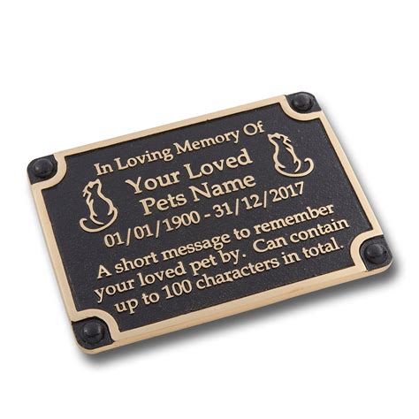 Pet Memorial Plaques- Pet Memorials, Personalised Plaques – The Metal