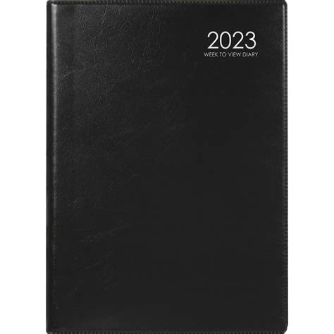 2023 Week To View Spiral Diary Black Big W