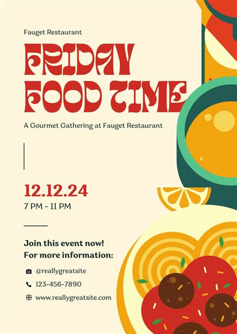 Free To Edit And Print Food Festival Poster Templates Canva