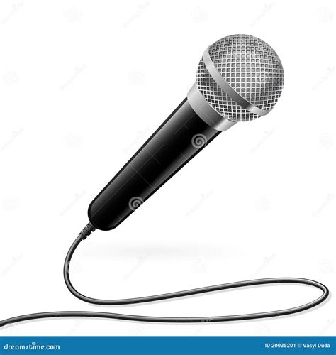 Microphone pour le karaoke illustration de vecteur. Illustration du