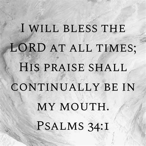 Psalms I Will Bless The Lord At All Times His Praise Shall