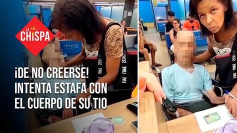 Mujer lleva a su tío fallecido al banco e intenta sacar un préstamo