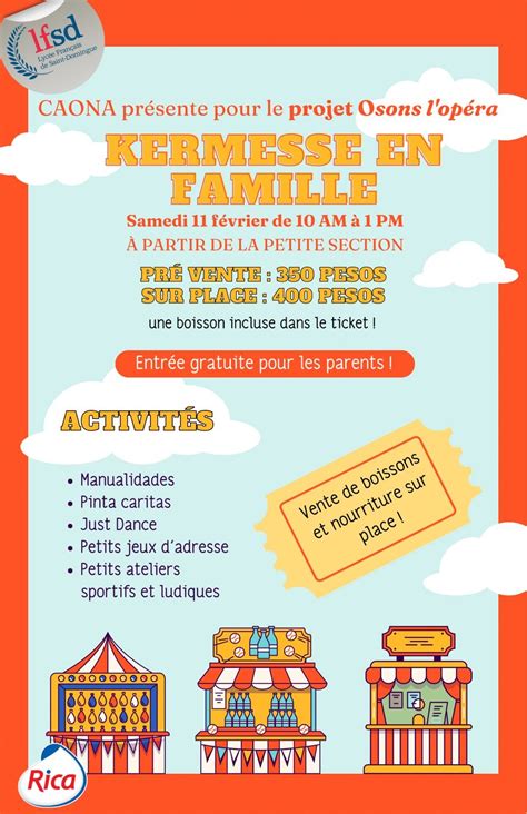 Lycée Français de Saint Domingue Osons lOpéra organise une Kermesse