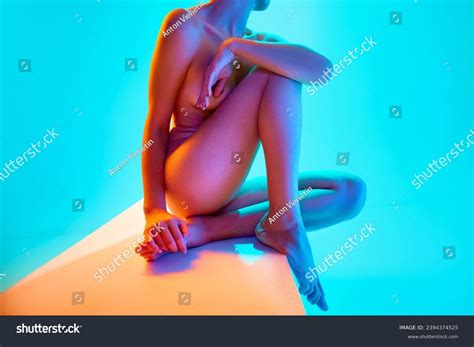 Cropped Image Naked Slim Woman Sitting Stock Photo Shutterstock