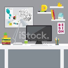 Graphic Designer Workspace. Stock Vector | Royalty-Free | FreeImages