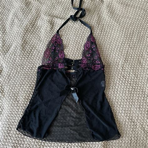 Super Cute Lingerie Top Flower Details And Bow In Depop