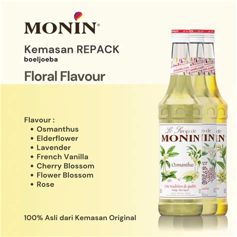 Jual Monin All Varian Floral Spices Syrup Repack G I