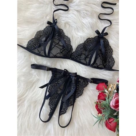Conjunto Marido Apressado Lingerie De Luxo Shopee Brasil