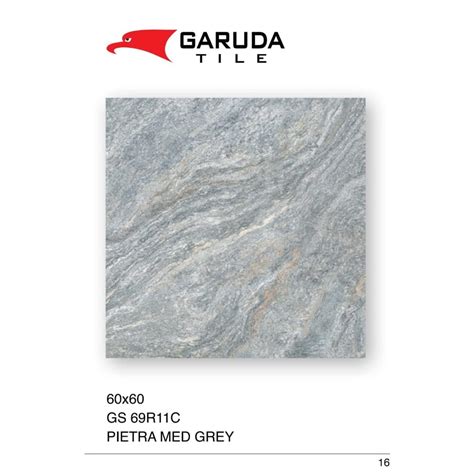 Jual GRANITE LANTAI 60x60 GS69R11C PIETRA MED GREY GARUDA TILE