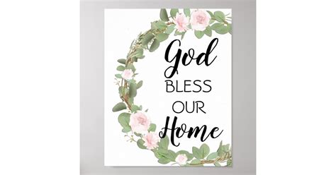 God bless our home poster | Zazzle