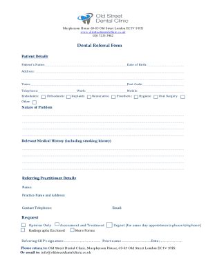 Fillable Online GDP Referral Form Docx Fax Email Print PdfFiller