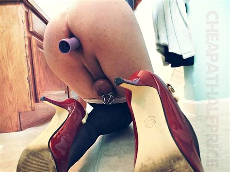 Caged With A Dildo And All Dressed Up Love It R CagedAndFucked