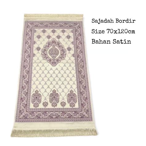 Jual Cod Sajadah Turki Turkey Bahan Premium Silk Satin Motif Bunga