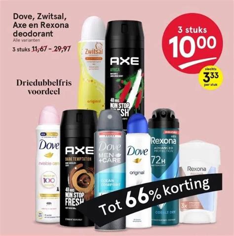 Dove Zwitsal Axe En Rexona Deodorant Aanbieding Bij Etos