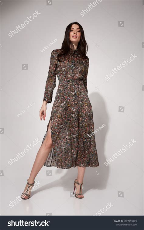 Beautiful Brunette Woman Tanned Skin Glamour Stock Photo Shutterstock