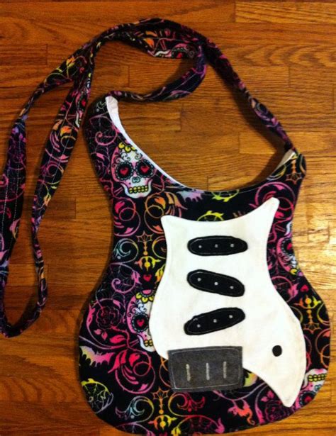 Guitar Shaped Bag Pink Skulls Ways To Lace Shoes Pink Bag Diy Bag