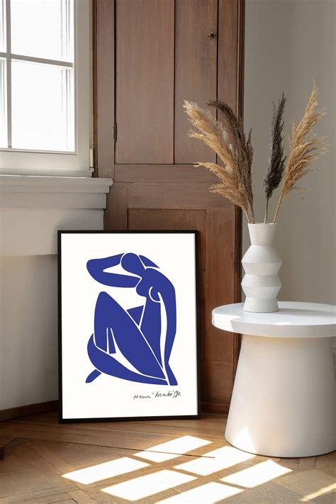 Henri Matisse Blue Nude Femme Art Print Blue Woman Poster Etsy