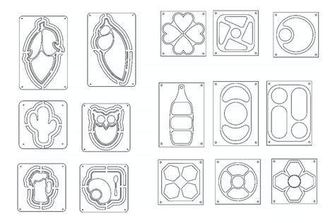 Pacote Arquivo Cnc Gabarito Tabua De Carne Pdf Dxf Cdrarqui