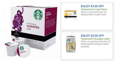 New Printable Coupons = Starbucks K-Cups as low as $4.49!