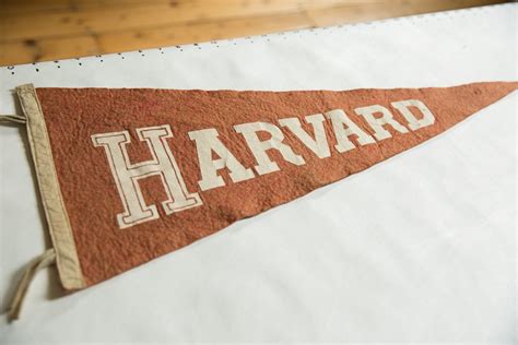 Vintage Harvard Felt Flag Pennant