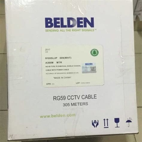 Jual Kabel Belden CCTV Coaxial RG59 Power 9105SL2P PUTIH 305M