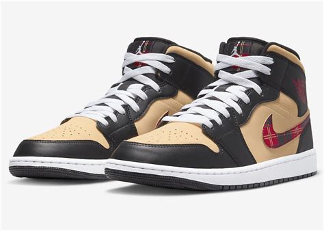 Air Jordan 1 Mid Tartan Swoosh Release Details · Justfreshkicks