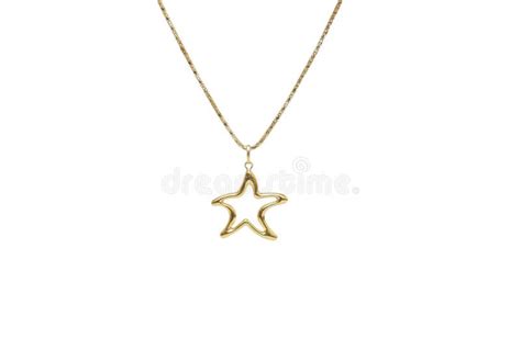 Golden Necklace Isolated On The White Background Stock Photo Image Of