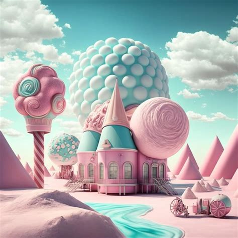 premium photo  pink castle   large pink castle   top