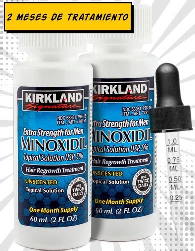 Minoxidil Kirkland 5 Solución Tópica 2 Meses De Tratamiento Envío gratis