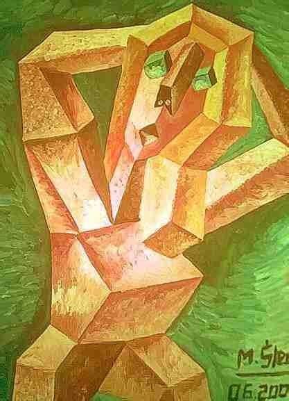 Nude Girl 绘画 由Mirek Sledz Artmajeur