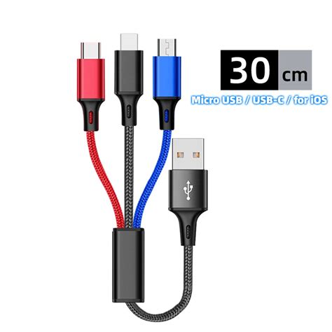 C Ble Micro Usb Type C Court En Chargeur De T L Phone Portable