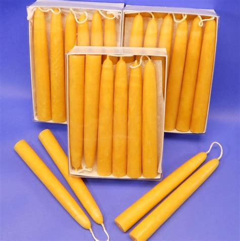 Hand Dipped Beeswax Candle Tapers 25 Pair Of 34 X 6 50 Pure Beeswax