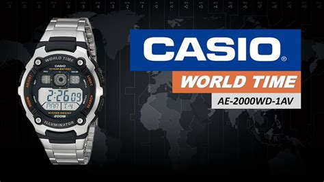 Reloj Casio AE 2000WD 1AV Deportivo De Resina Y Acero Inoxidable Para