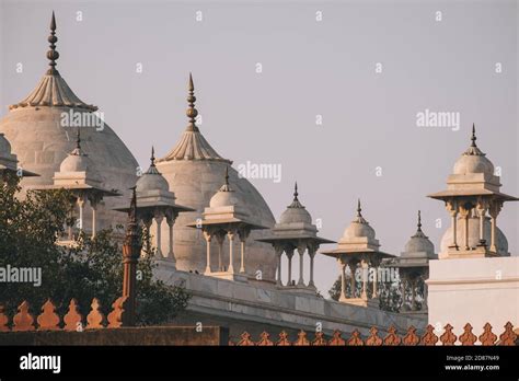 Moti Masjid Also Known As The Pearl Mosque In The Agra Fort Agra Stock