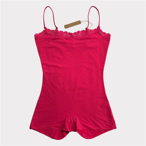 Skims Skims Fits Everybody Corded Lace Onesie In Neon Rose Size Xl