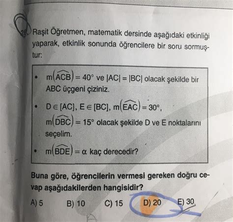 S N F Geometri Sorusu Eodev