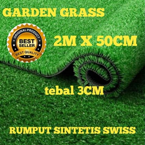 Jual KARPET RUMPUT SINTETIS SWISS TEBAL 3CM UKURAN 2M X 50M RUMOUT