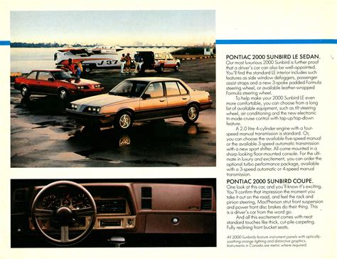 1984 Pontiac 2000 Sunbird Brochure