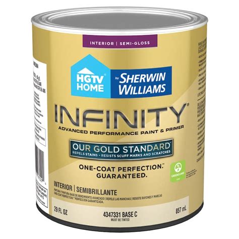 Hgtv Home By Sherwin Williams Infinity Semi Gloss Base C Tintable Latex