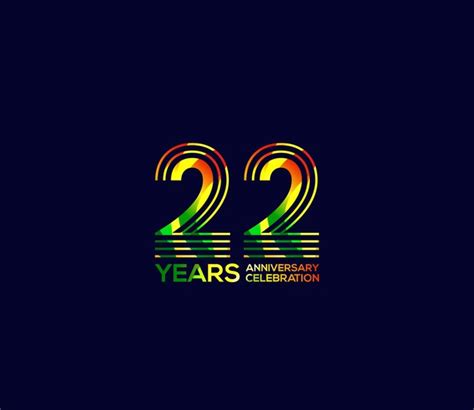 Premium Vector | Mixed colors Festivals 22 Year Anniversary Party ...