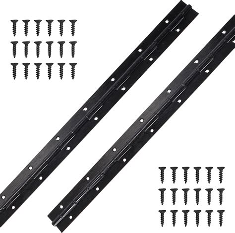 Akolafe Pack Black Piano Hinge Heavy Duty Inch Stainless Steel