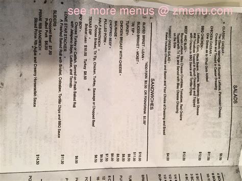 Online Menu Of Back Forty Texas Bbq Restaurant Shingle Springs